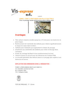 Bore til PERKUSSION SDS MERE 10/200/265 2