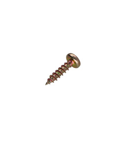Træ og spånplade skrue rundt hoved Pozi PZ7 3X12 gul zink... 2