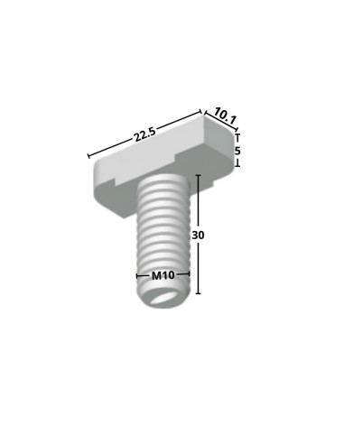 1 x Vis m-hastighed hammer hoved M10X30 til...