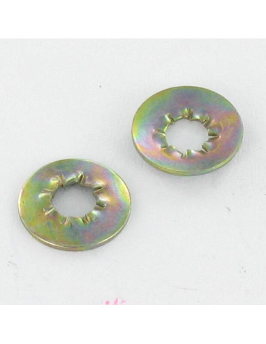 1 x Låseskiver JZ type indre bid M16X32X1.4 gul...