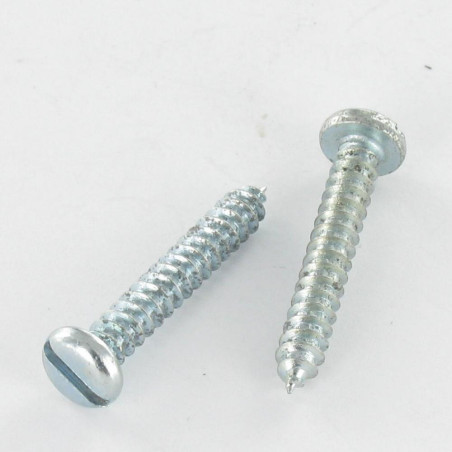 1 x Gevindvalse skrue stort cylindrisk pan hoved kærv 3,5X6,4 elforzinket stål NFE25-663