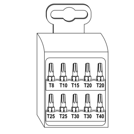 1 x Udvalg 10 Bit TX + 1 dør Bit
