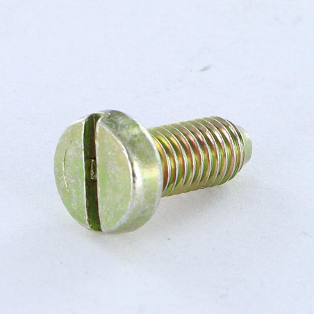 1 x Vis m-hastighed stort cylindrisk pan hoved kærv M5X12 blodtryk gul zink