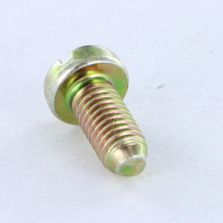 1 x Vis m-hastighed stort cylindrisk pan hoved kærv M5X12 blodtryk gul zink