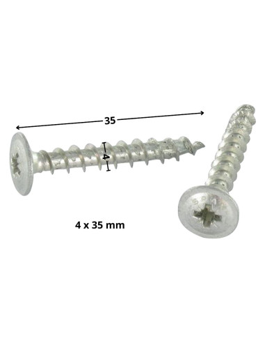1 x Skrue Spax fladt hoved Pozi 4X35 WIROX