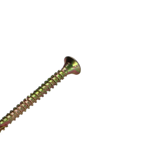 1 x TEKOR skruer trØ og spØnplader forsænket hoved Pozi PZ7 3x30 Fuld trÃ¥d spids anti-kløvning type 17 cut gul zink