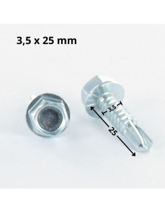 Selvborende skrue Sekskantet hoved 3,5X25 Metalplade... 2