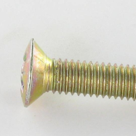 1 x Vis m-hastighed forsænket pan hoved Pozi M6X35 gul zink