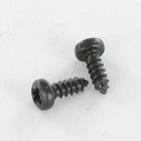1 x Gevindvalse skrue bred kuppelformet hoved Pozi 4,8X25 sort galvaniseret