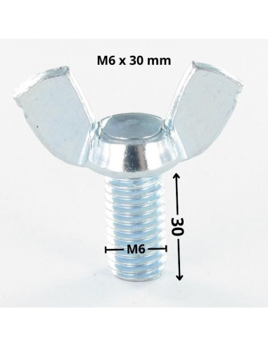 1 x Skrue vinger M6X30 amerikansk form...