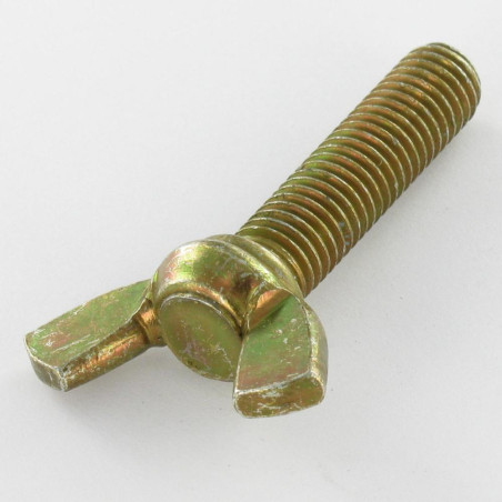 1 x Skrue vinger M10X40 amerikansk form gul zink