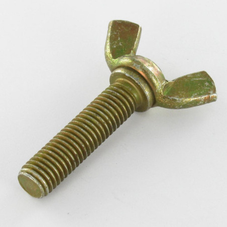 1 x Skrue vinger M10X40 amerikansk form gul zink