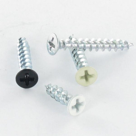 1 x Skrue til plastik TFH phillips 4,3X25 sort galvaniseret