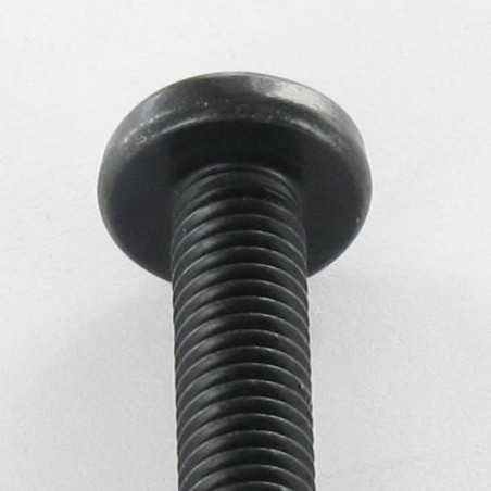 1 x Vis m-hastighed bred kuppelformet hoved Pozi PZ8 M4X25 sort galvaniseret