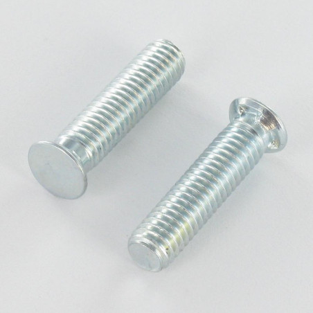 1 x Vis m-hastighed forsænket hoved med takker M6X25 Hoveddiameter 8,5 elforzinket stål