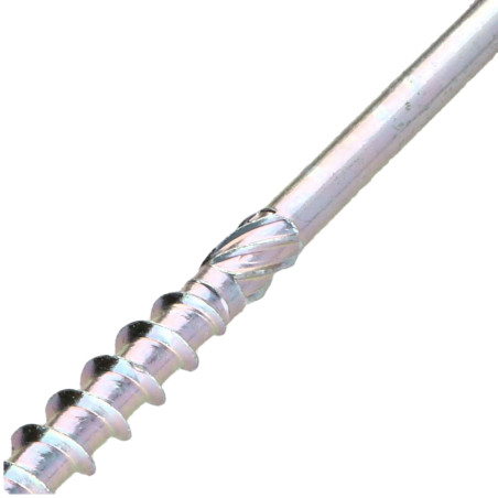 1 x Rammeskrue TEKOR Sekskantet hoved spids anti-kløvning type 17 cut 10X380 Gevind 80 T40 Galvaniseret stål cr3 96 HBS