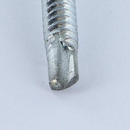1 x Selvborende skrue Sekskantet hoved 6,3X75 Metalplade elforzinket stål LAQ RAL7016 antrasit grå