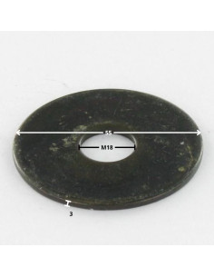 Skiver flad M18X55X3 LL Rå stål 2