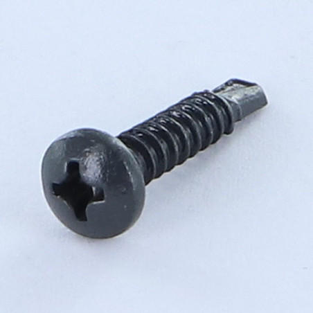 1 x Selvborende skrue panhoved phillips 3,9X19 Metalplade elforzinket stål LAQ RAL7016 antrasit grå