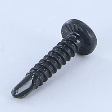 1 x Selvborende skrue panhoved phillips 3,9X19 Metalplade elforzinket stål LAQ RAL7016 antrasit grå