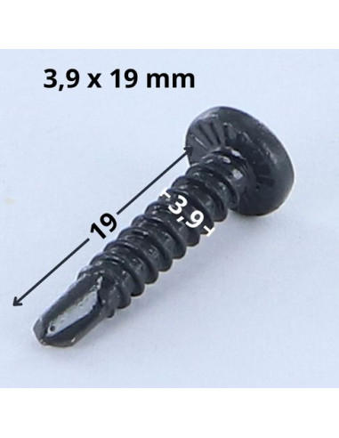 1 x Selvborende skrue panhoved phillips 3,9X19...