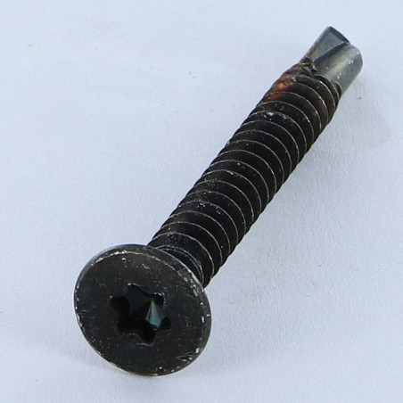 1 x Selvborende skrue forsænket hoved T25 5,5X50 sort galvaniseret