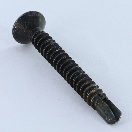 1 x Selvborende skrue forsænket hoved T25 5,5X50 sort galvaniseret