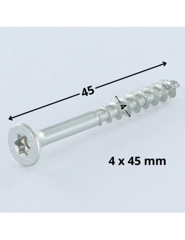 1 x Skrue Spax forsænket hoved T20 4X45 Gevind...