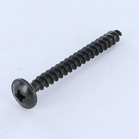 1 x Træ og spånplade skrue kopskrue Pozi PZ8 4X20 Fuld trÃ¥d Hoveddiameter 10 sort galvaniseret