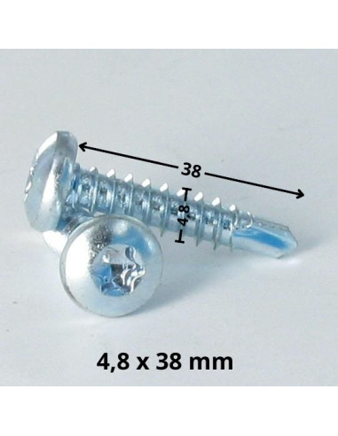 1 x Selvborende skrue panhoved 4,8X38 T25...