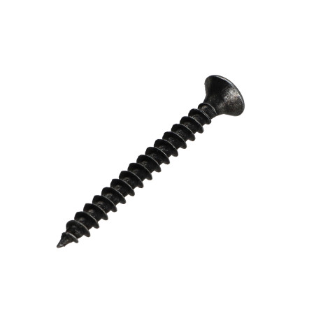 1 x Træ og spånplade skrue Preminium forsænket hoved Pozi PZ8 4,5X45 sort galvaniseret