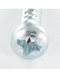 Skrue til plastik panhoved Pozi 6X29 Gevind 40 RUSPER GRÅ 2