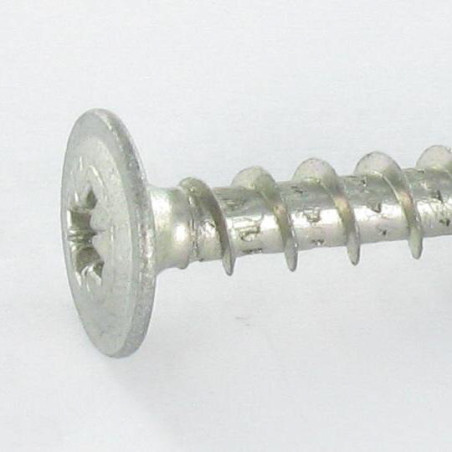 1 x Skrue Spax fladt hoved Pozi 4X17 sort galvaniseret