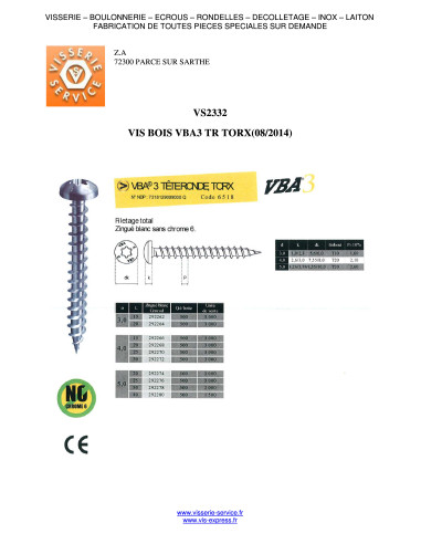 1 x Spånplade rundt hoved TORX 5X40 T20...