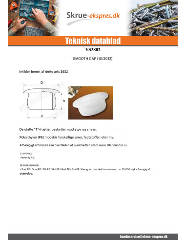 1 x Prop Glat 25X32 LG13 Polyethyleen RAL1020