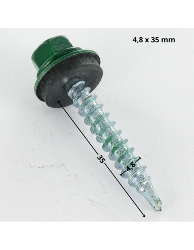 1 x Selvborende skrue Sekskantet hoved 4,8X35...