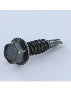 Selvborende skrue Sekskantet hoved 6,3X22 Metalplade sort...