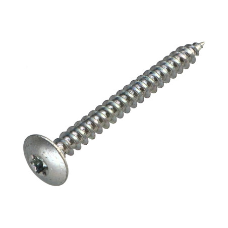 1 x Skrue hængsel 6X60 delvis gevind T30 Hoveddiameter 14 elforzinket stål 96 timers timers saltspray uden hvidrust