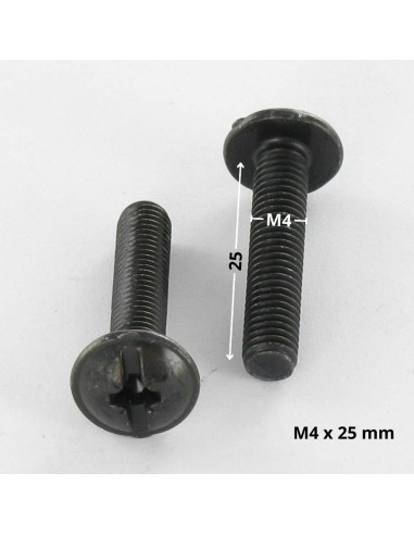 1 x Skrue kopskrue Split POZI M4X25 sort...