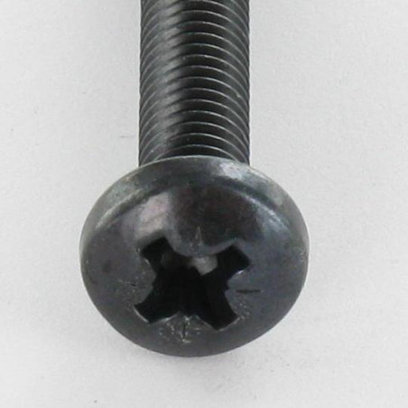 1 x Vis m-hastighed bred kuppelformet hoved Pozi PZ8 M4X20 sort galvaniseret
