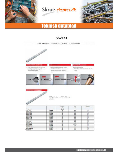 1 x Stift Fischer STST T15 elforzinket stål 6X60