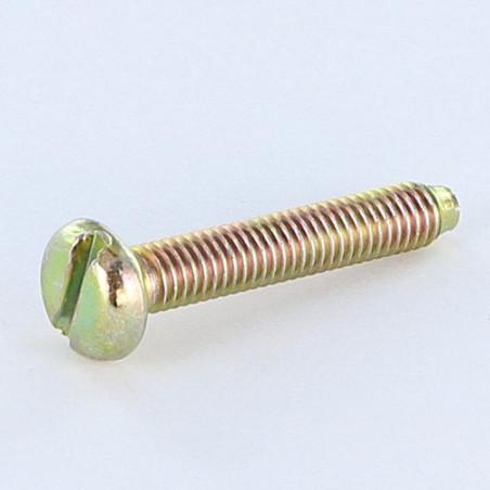 1 x Vis m-hastighed stort cylindrisk pan hoved kærv M6X35 blodtryk gul zink