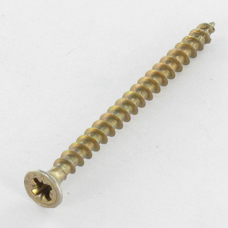 1 x Skrue Spax forsænket hoved Pozi PZ9 6X80 Hoveddiameter 11.6 Fuld trÃ¥d gul zink