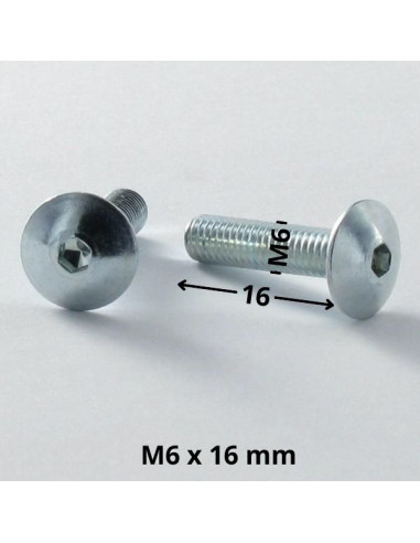 1 x Skrue kopskrue M6X16 Sekskantet fatning 4...