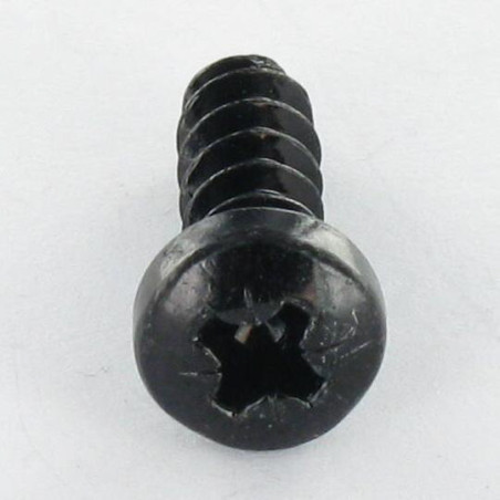 1 x Skrue til plastik panhoved Pozi PZ7 3X10 1412 KB sort galvaniseret mikroskruer