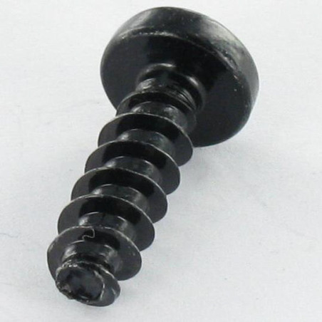 1 x Skrue til plastik panhoved Pozi PZ7 3X10 1412 KB sort galvaniseret mikroskruer