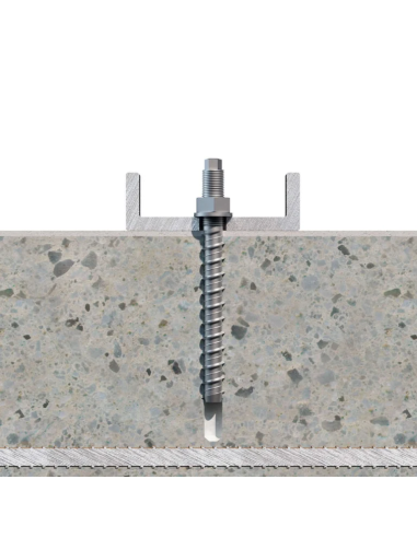 1 x Skrue til beton dobbelt gevindstykke T5...
