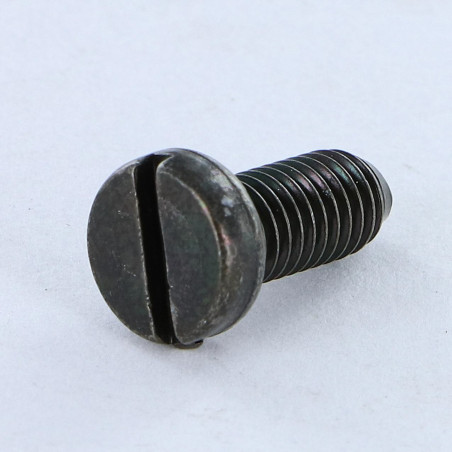 1 x Vis m-hastighed stort cylindrisk pan hoved kærv M5X12 blodtryk sort galvaniseret