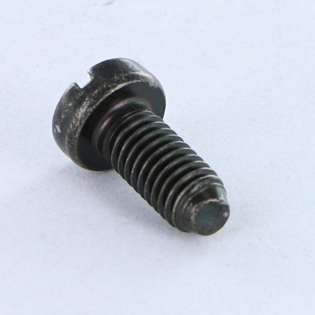 1 x Vis m-hastighed stort cylindrisk pan hoved kærv M5X12 blodtryk sort galvaniseret