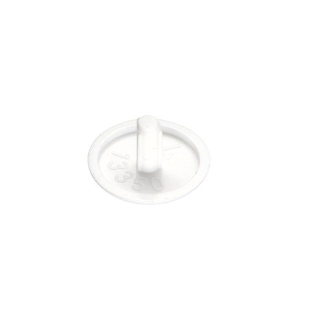1 x Deksel for Skruehode Polyethyleen Hoveddiameter 12 Diameter gevind 2,5 Længde tråd 5 RAL9010 ren hvid